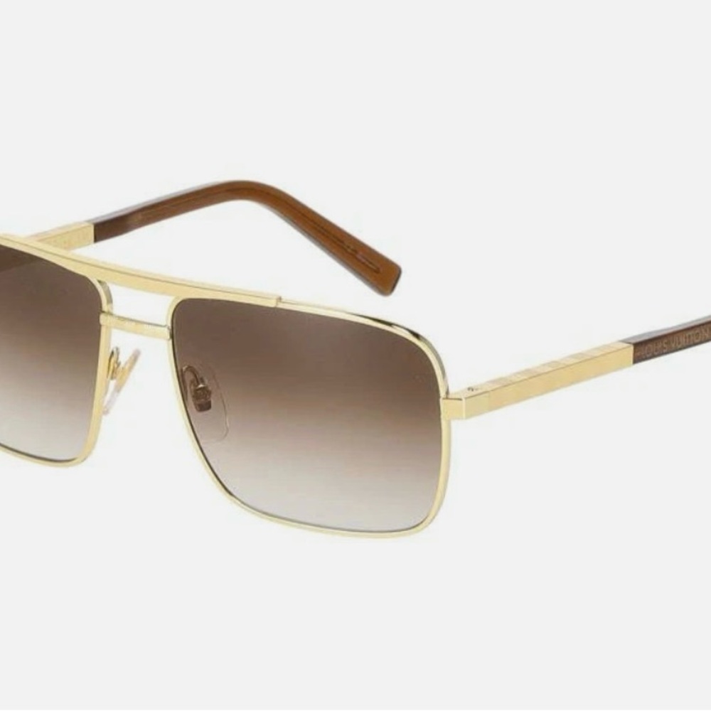 Louis Vuitton Gold and Brown Sunglasses